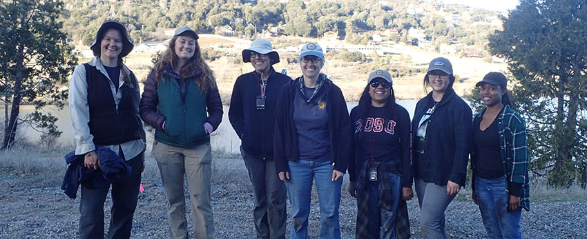 Post Fire archaeological survey crew
